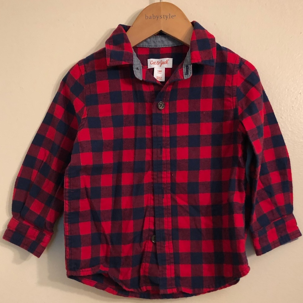 Carter’s and Cat & Jack plaid shirts